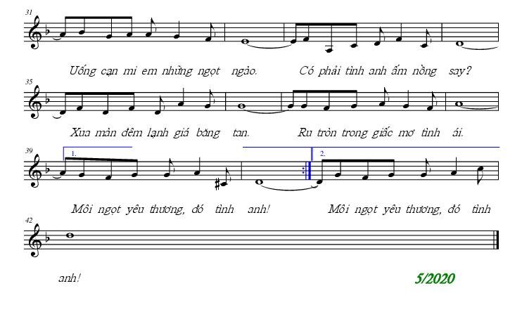 Sheet nhạc Có Phải Tình Anh 2